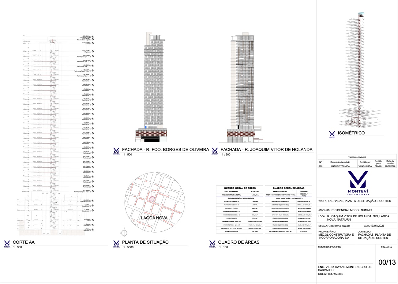 Edifício residencial multifamiliar — agrupamento e SPDA