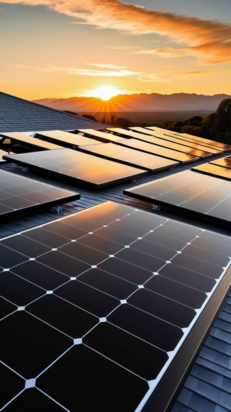 Painéis solares em operação